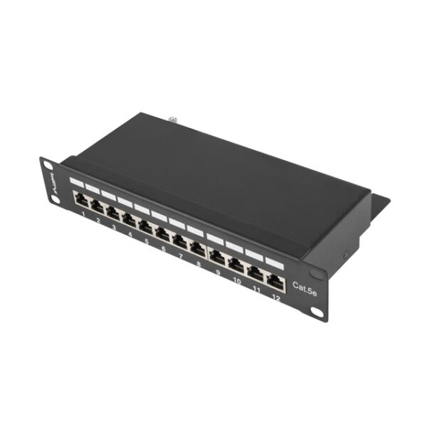 PATCH PANEL 12 PORT 1U 10" EKRANOWANY KAT.5E LANBERG - obrazek 2