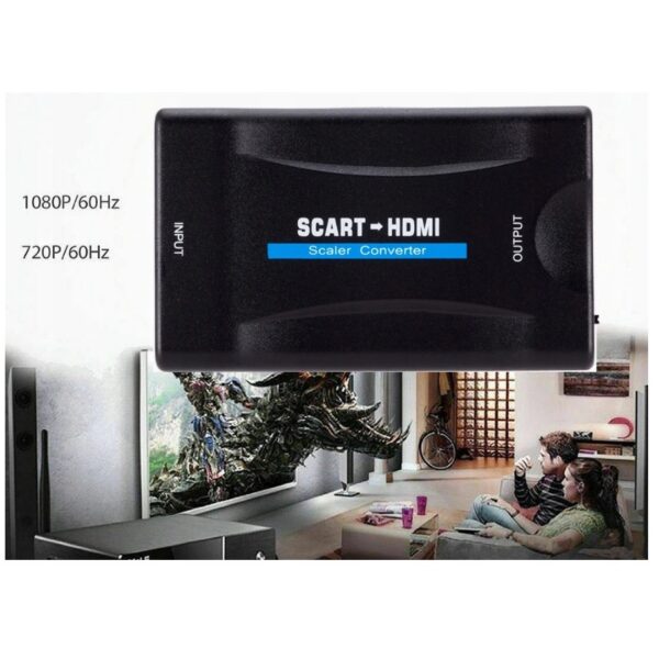 ADAPTER KONWERTER SCART DO NA HDMI AV EURO HD EURO - obrazek 2