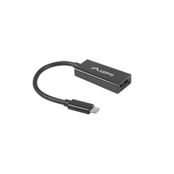 ADAPTER USB-C 3.1 DISPLAYPORT NA KABLU 15CM LANBERG - obrazek 2
