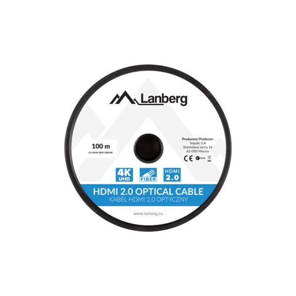 KABEL HDMI OPTYCZNY V2.0 100M AOC LANBERG - obrazek 3