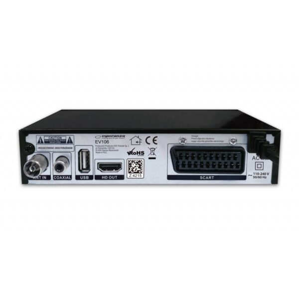 TUNER DEKODER TV DVB-T/T2 H.265/HEVC  esperanza EV106 - obrazek 3