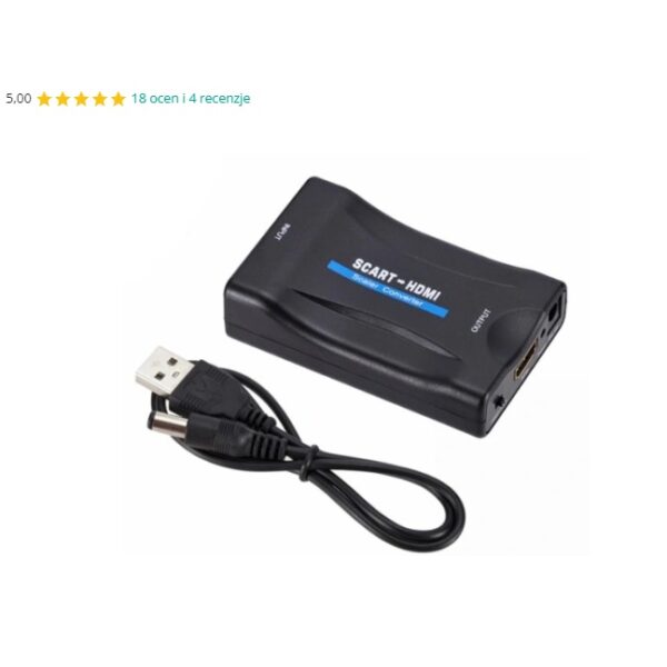 ADAPTER KONWERTER SCART DO NA HDMI AV EURO HD EURO