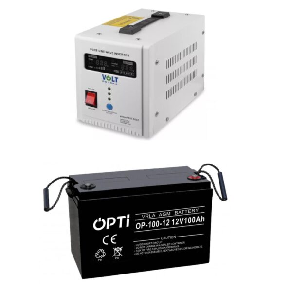 Zasilanie awaryjne sinusPRO800E UPS pieca CO 100Ah