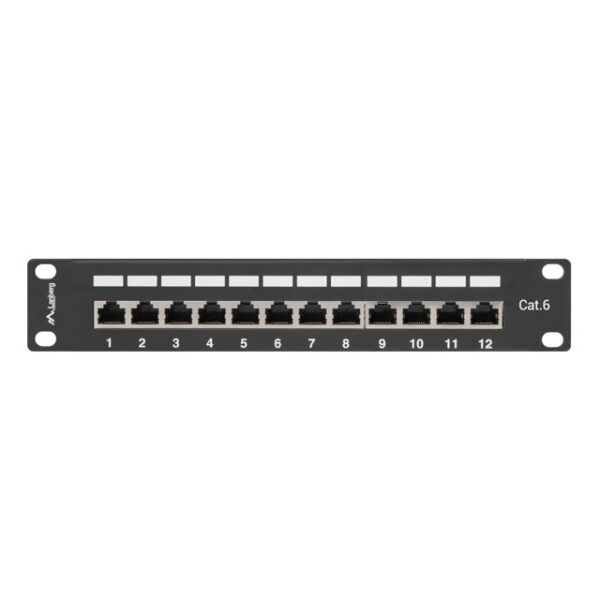 PATCH PANEL 12 PORT 1U 10" EKRANOWANY KAT.6 LANBERG - obrazek 2