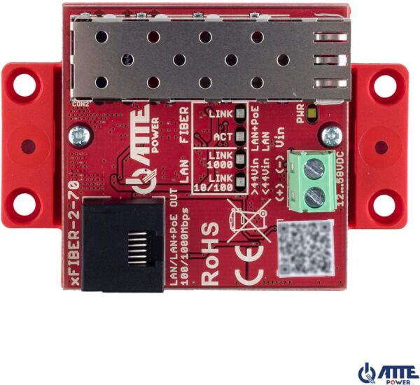 Gigabitowy media konwerter Ethernet ATTE xFIBER‑2‑70 (PoE OUT) - obrazek 2