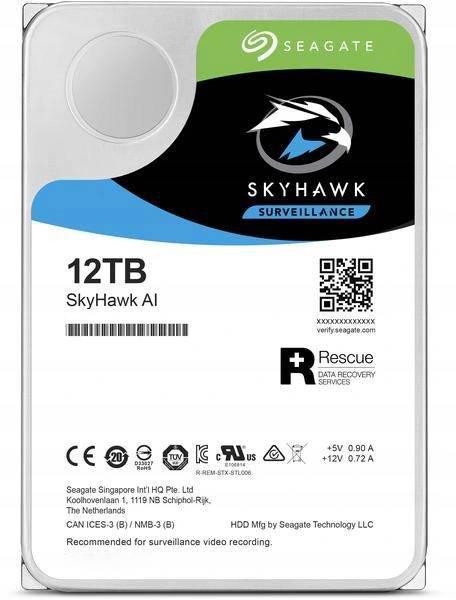 Dysk HDD Seagate SkyHawk AI ST12000VE001 12TB - obrazek 2