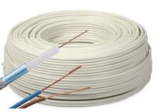 Przewód kabel koncentryczny z zasilaniem do CCTV BIAŁY K60+2x0,5mm2 ELEKTROKABEL 1m - obrazek 2