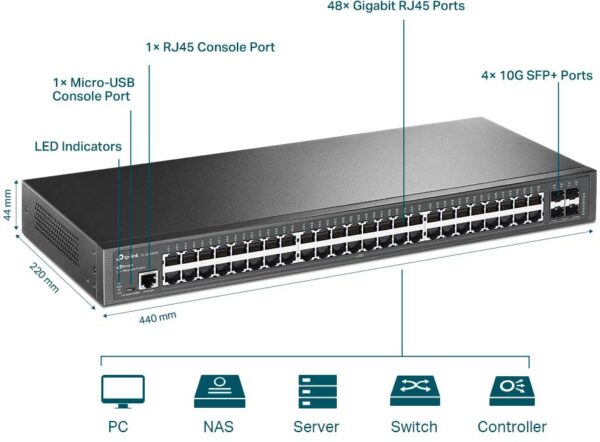 SWITCH TP-LINK TL-SG3452X - obrazek 2