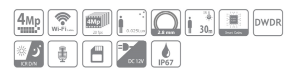 KAMERA IP DAHUA IPC-HFW1430DS-SAW-0280B - obrazek 2