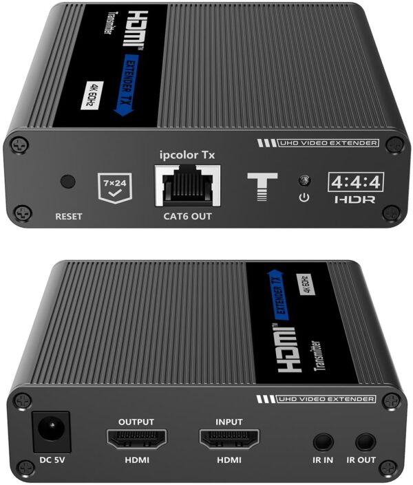 Konwerter HDMI na LAN KASKADA 4K Spacetronik IP SPH-676C - zestaw - obrazek 2