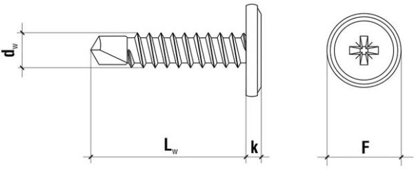 WRĘT PODKŁADOWY SAMOWIERCĄCY WSPC-42025 4,5x25mm OCYNK 500szt. KARTON - obrazek 2