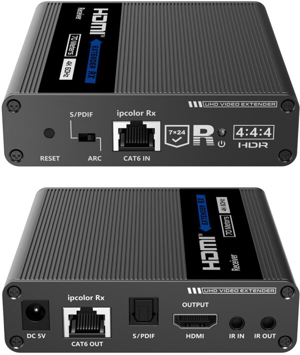 Konwerter HDMI na LAN KASKADA 4K Spacetronik IP SPH-676C - zestaw - obrazek 3