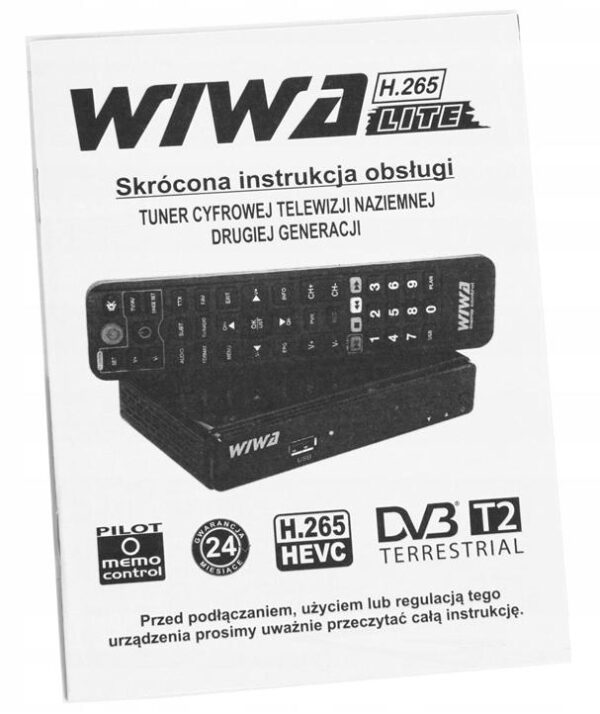 Tuner DVB-T/T2 WIWA H.265 LITE - obrazek 3