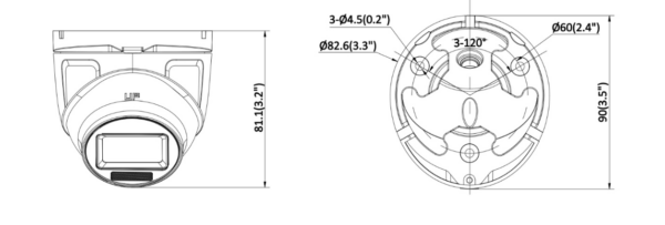 Kamera 4w1 Hilook by Hikvision kopułka 2MP TVICAM-T2M-20DL 2.8mm - obrazek 3