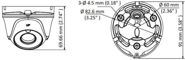 Kamera 4w1 Hilook by Hikvision kopułka 2MP TVICAM-T2M 2.8mm - obrazek 3