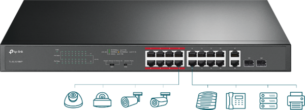 SWITCH TP-LINK TL-SL1218MP - obrazek 3
