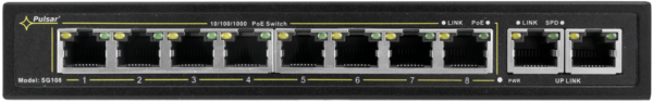 SWITCH POE PULSAR SG108 10-PORTÓW (8xPoE + 2xUPLINK) - obrazek 2