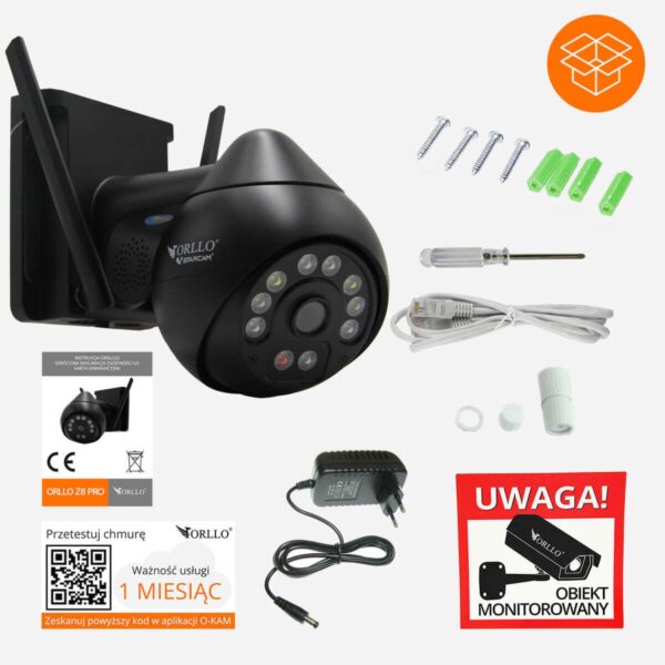 Kamera IP Orllo Z8 Pro WiFi Zewnętrzna Obrotowa Night Color 4MP - obrazek 4