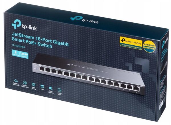 SWITCH TP-LINK TL-SG2016P (8xPoE+) - obrazek 4