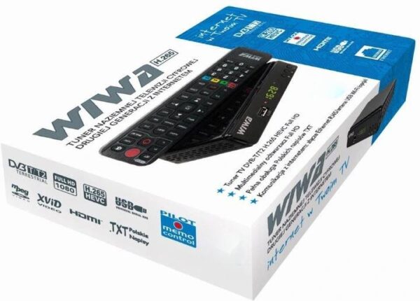 Zestaw Tuner DVB-T/T2 WIWA H.265 + Antena WiFi USB - obrazek 4