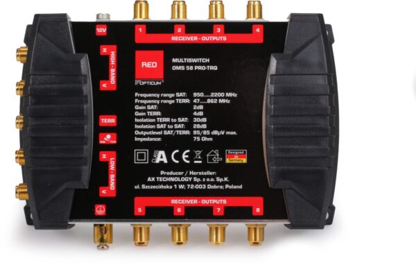 Multiswitch Opticum OMS 5/8 PRO-TRQ (Platinium Line) - obrazek 4