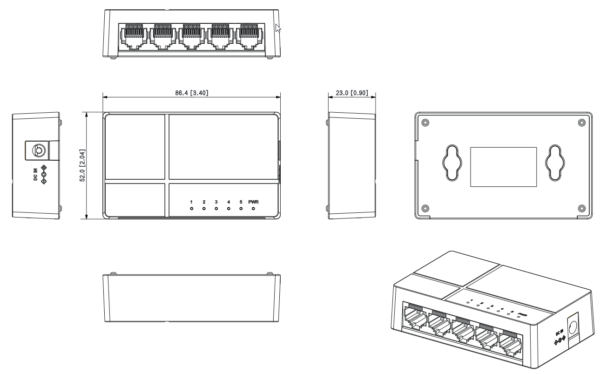 SWITCH DAHUA PFS3005-5GT-L-V2 - obrazek 4