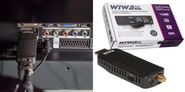 Tuner DVB-T/T2 WIWA H.265 MINI - obrazek 5