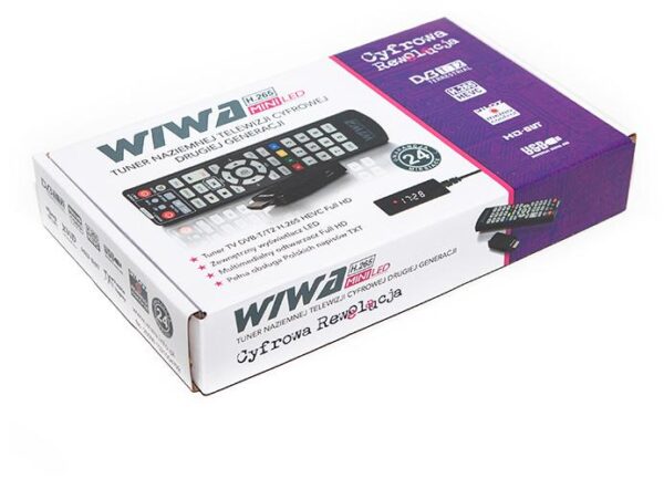 Tuner DVB-T/T2 WIWA H.265 MINI LED - obrazek 6