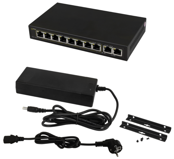 SWITCH POE PULSAR SG108 10-PORTÓW (8xPoE + 2xUPLINK) - obrazek 6