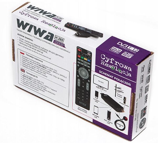 Tuner DVB-T/T2 WIWA H.265 MINI - obrazek 7