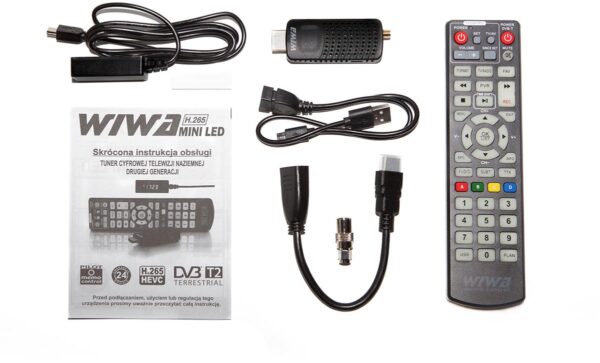 Tuner DVB-T/T2 WIWA H.265 MINI LED - obrazek 7