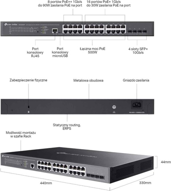 SWITCH TP-LINK TL-SG3428XMPP - obrazek 7