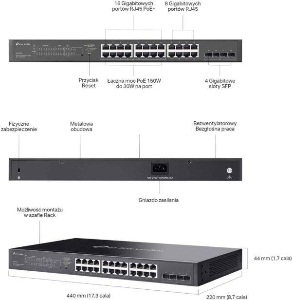 SWITCH TP-LINK TL-SG2428LP - obrazek 7