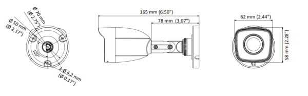 Kamera 4w1 Hilook by Hikvision tuba 5MP TVICAM-B5M 2.8mm - obrazek 8