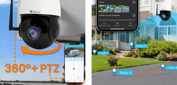 Kamera IP ORLLO Z10 Zewnętrzna Obrotowa WiFi 4Mpx ZOOM x18 POE - obrazek 8