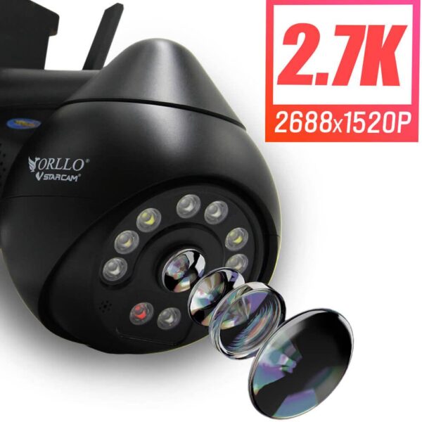 Kamera IP Orllo Z8 Pro WiFi Zewnętrzna Obrotowa Night Color 4MP - obrazek 9