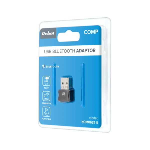 Adapter Bluetooth 5.0 USB do komputera laptopa Plug&Play NanoStick Rebel - obrazek 3