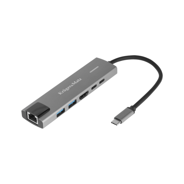 Adapter HUB USB-C typ C HDMI USB3.0 USB-C RJ45 PD MacBook M1 M2 rozdzielacz - obrazek 2