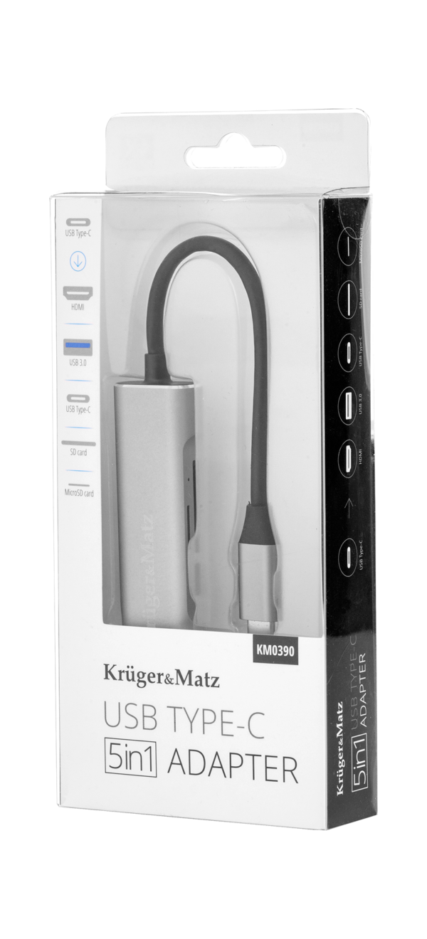 Adapter HUB USB typu C na HDMI/USB3.0/SD/MicroSD/C port rozdzielacz - obrazek 4