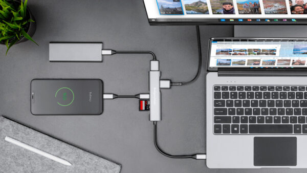 Adapter HUB USB typu C na HDMI/USB3.0/SD/MicroSD/C port rozdzielacz - obrazek 5