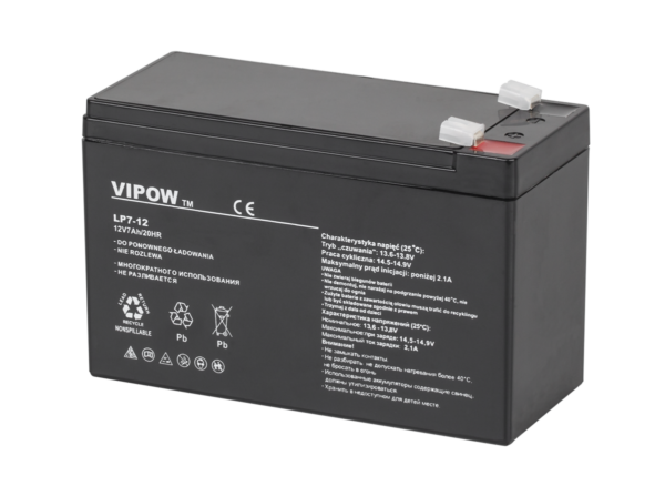 Akumulator żelowy Vipow 12 V / 7 Ah