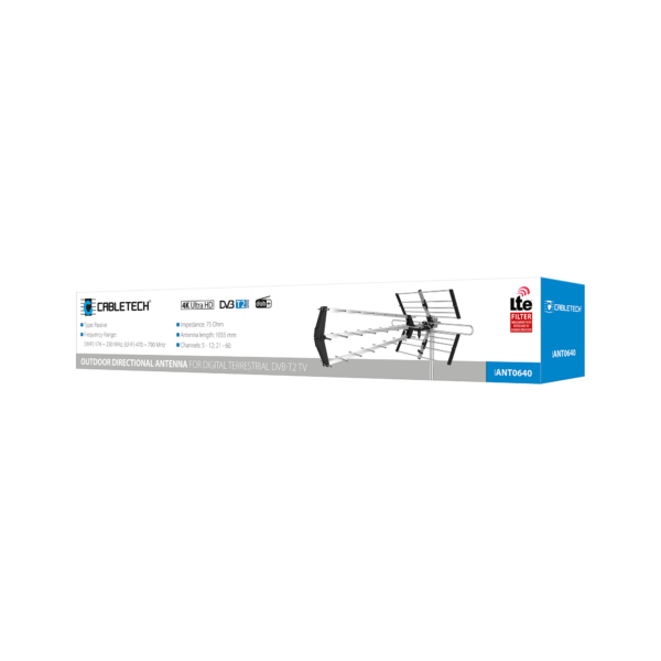 Antena kierunkowa do cyfrowej telewizji naziemnej DVB-T2 filtr LTE 4K Cabletech - obrazek 5