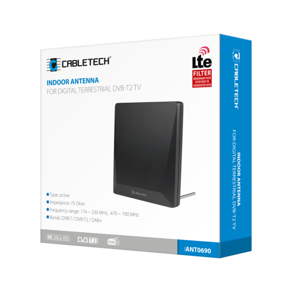 Antena DVB-T2 do tv naziemnej POKOJOWA Cabletech - obrazek 4