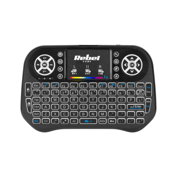 Mini klawiatura bezprzewodowa SMART TV LED USB 2.4 GHz touchpad Rebel Q5 - obrazek 2