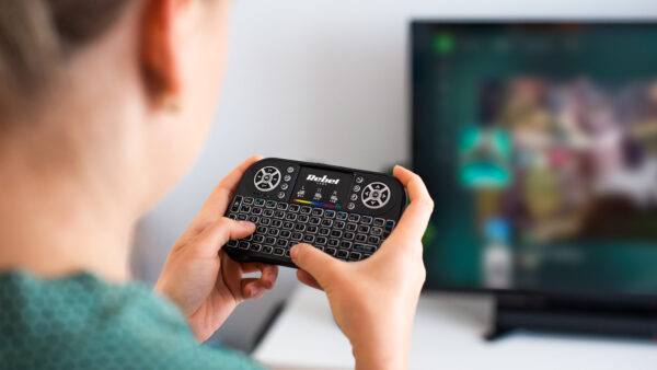 Mini klawiatura bezprzewodowa SMART TV LED USB 2.4 GHz touchpad Rebel Q5 - obrazek 9