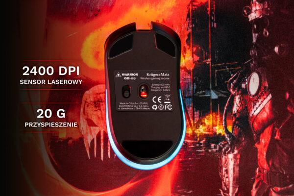 Bezprzewodowa mysz gamingowa Kruger&Matz Warrior GM-150 - obrazek 9