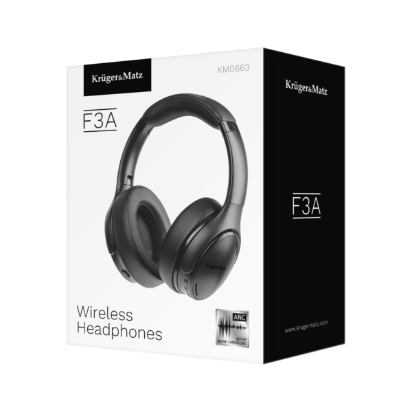 Słuchawki bezprzewodowe nauszne ANC BT 5.0 Bluetooth F3A Kruger&Matz - obrazek 7