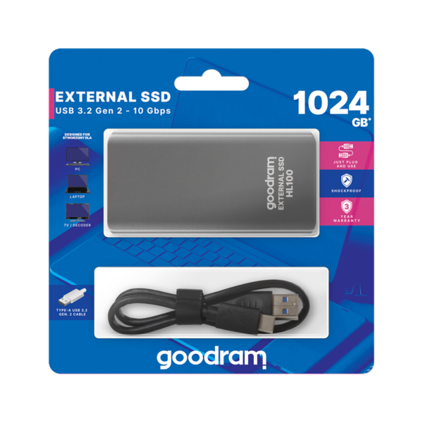 Dysk SSD Goodram HL100 1TB GB USB 3.2 - obrazek 6