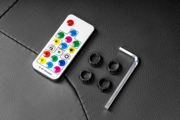 Fotel gamingowy kubełkowy obrotowy podświetlany LED RGB + podnóżek krzesło - obrazek 15