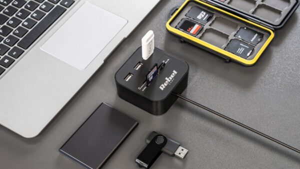 HUB USB 2.0 Rebel Rozgałęźnik Rozdzielacz Portów 480 Mb/s MicroSD - obrazek 4
